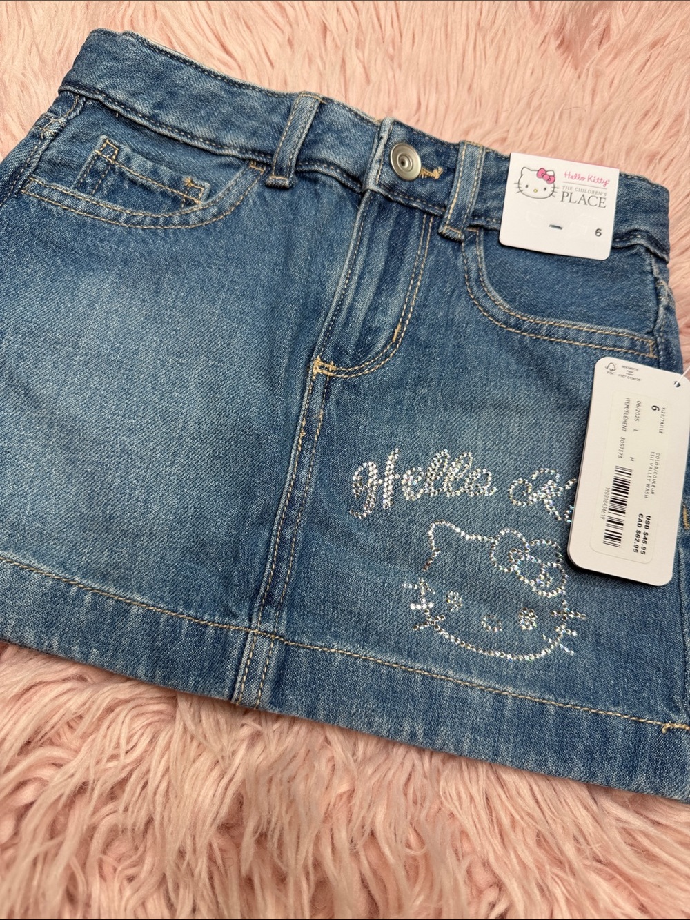 The Children's Place Girls' Denim Hello Kitty Skirt - Blue